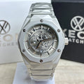 Hublot Premium Skeleton Watch | Metallic Grey Dial | Luxury Diamond Cut Chain