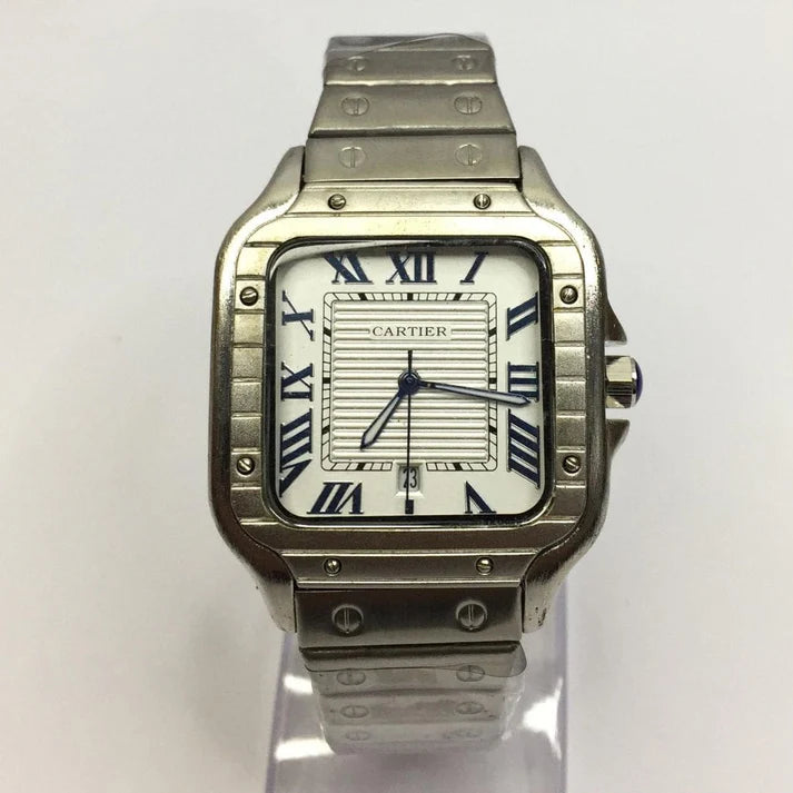 Cartier Stainless Steel 40mm Watch | Silver Chain