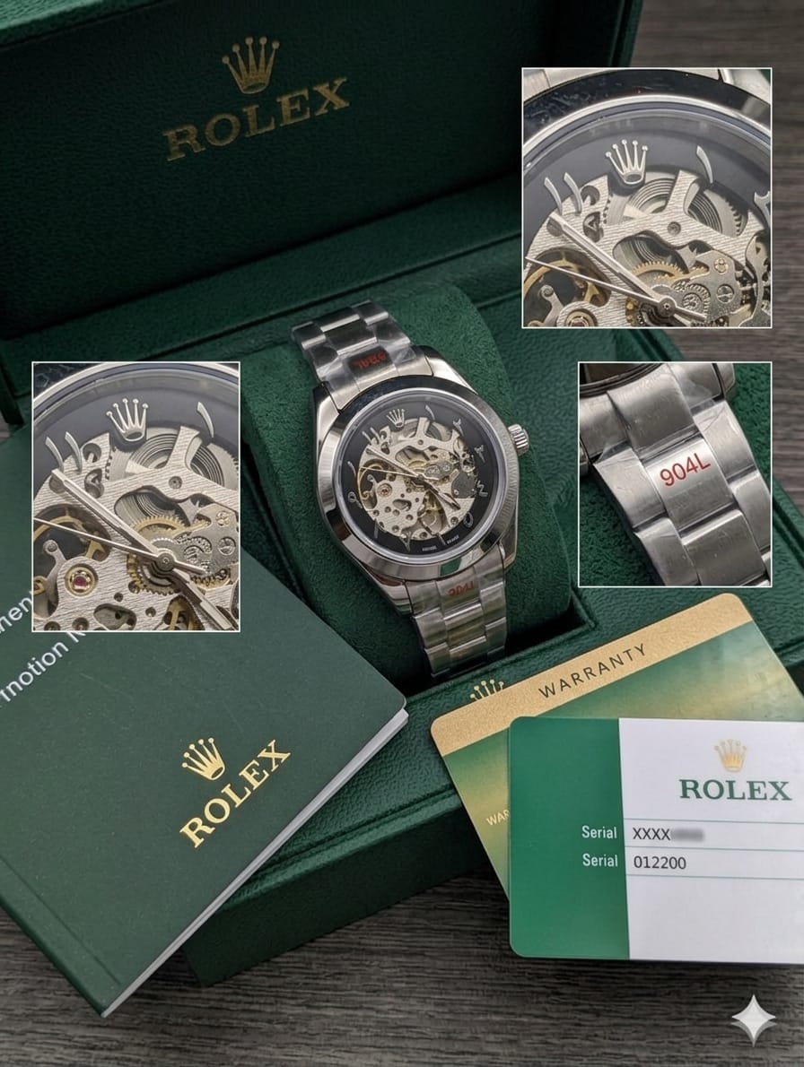 Rolex Arabic Dial Watch – Automatic Movement | Stainless Steel