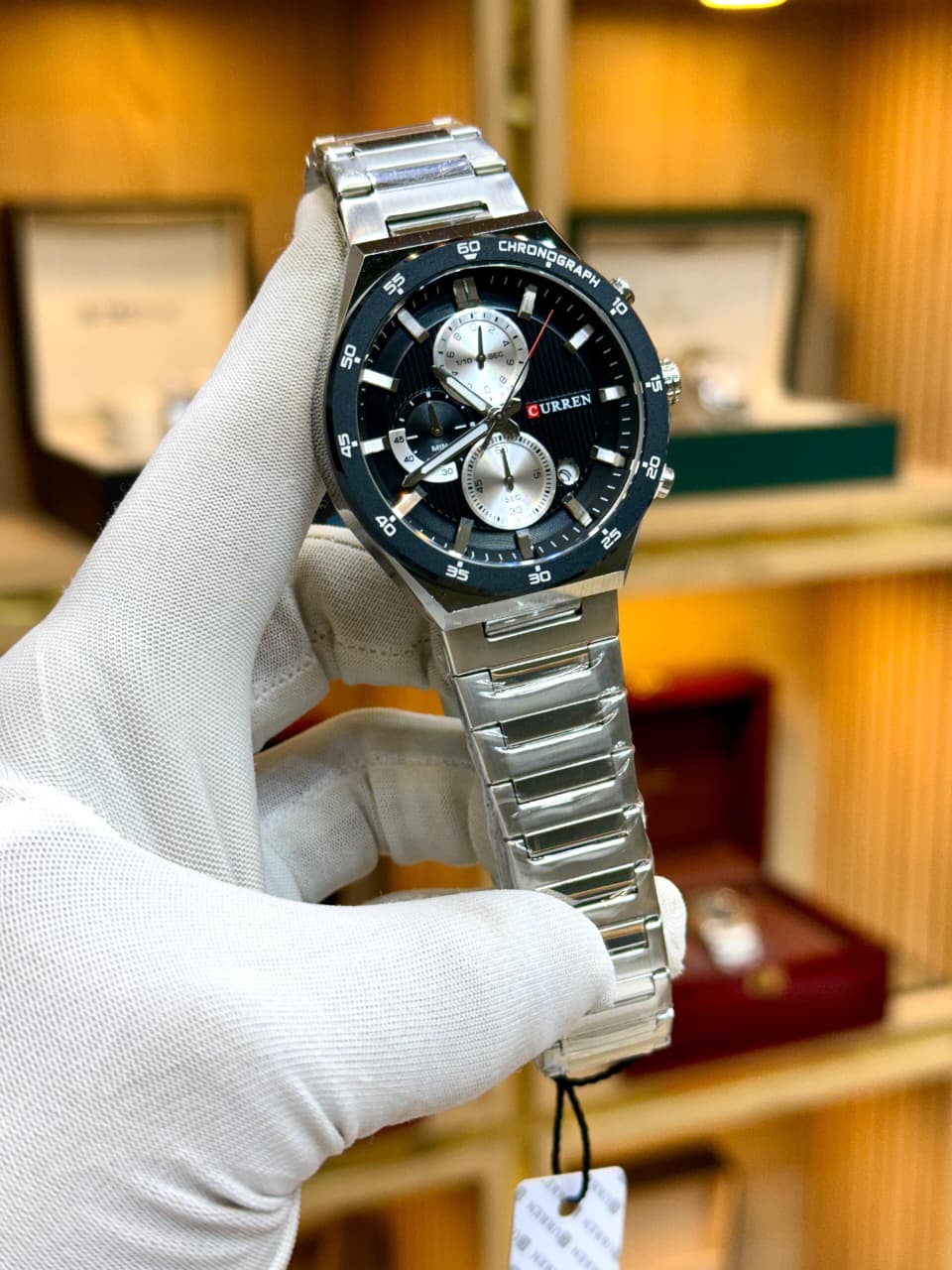 CURREN Original New Model Chronograph Watch | Quartz Movement | Double Lock