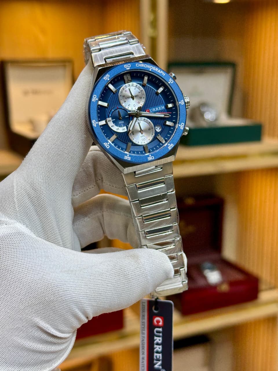 CURREN Original New Model Chronograph Watch | Quartz Movement | Double Lock