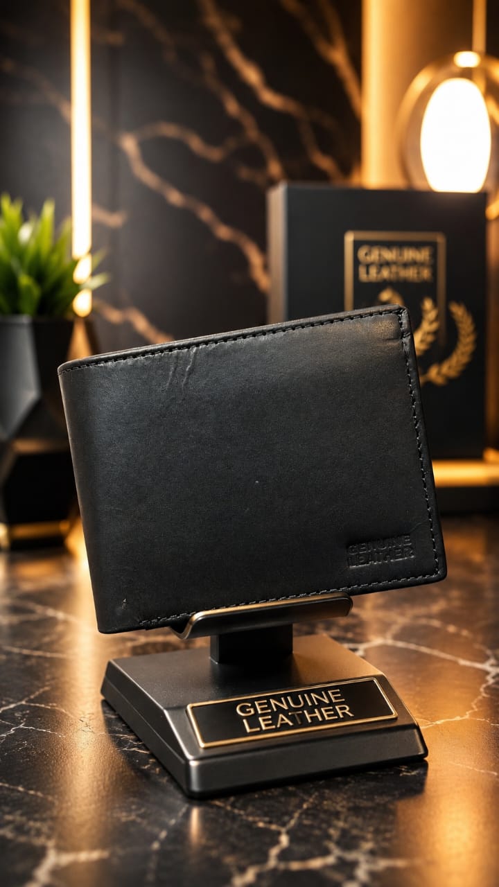 Elegant Black Minimalist Leather Wallet
