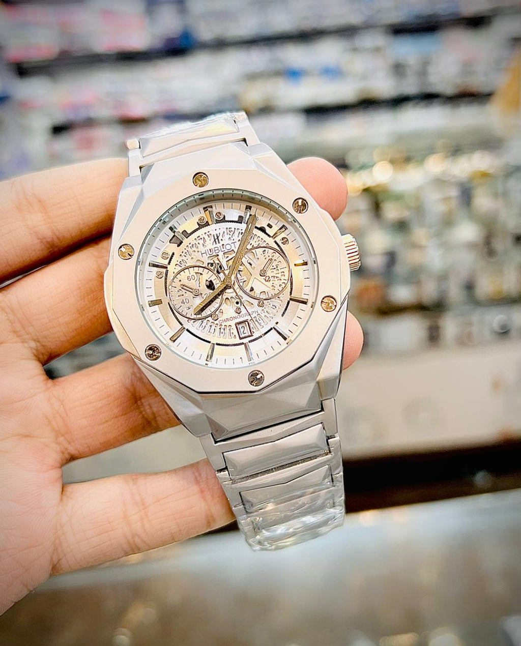 HUBLOT Trending Men's Watch – Date Working | Butterfly Lock | 5 Colours | With Box