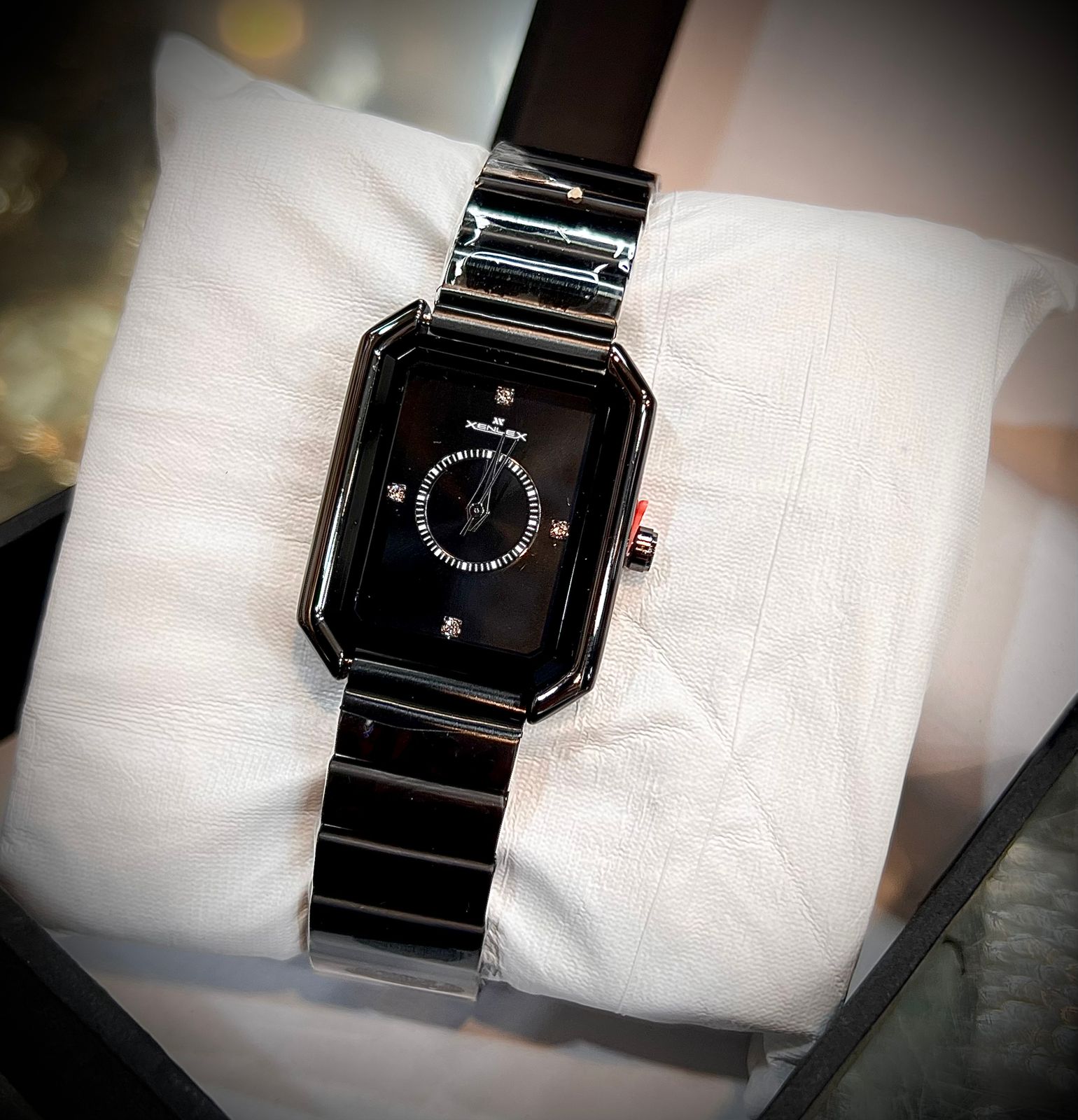 XENLEX Ladies Premium Watch – Square Shape | Stainless Steel | With Box