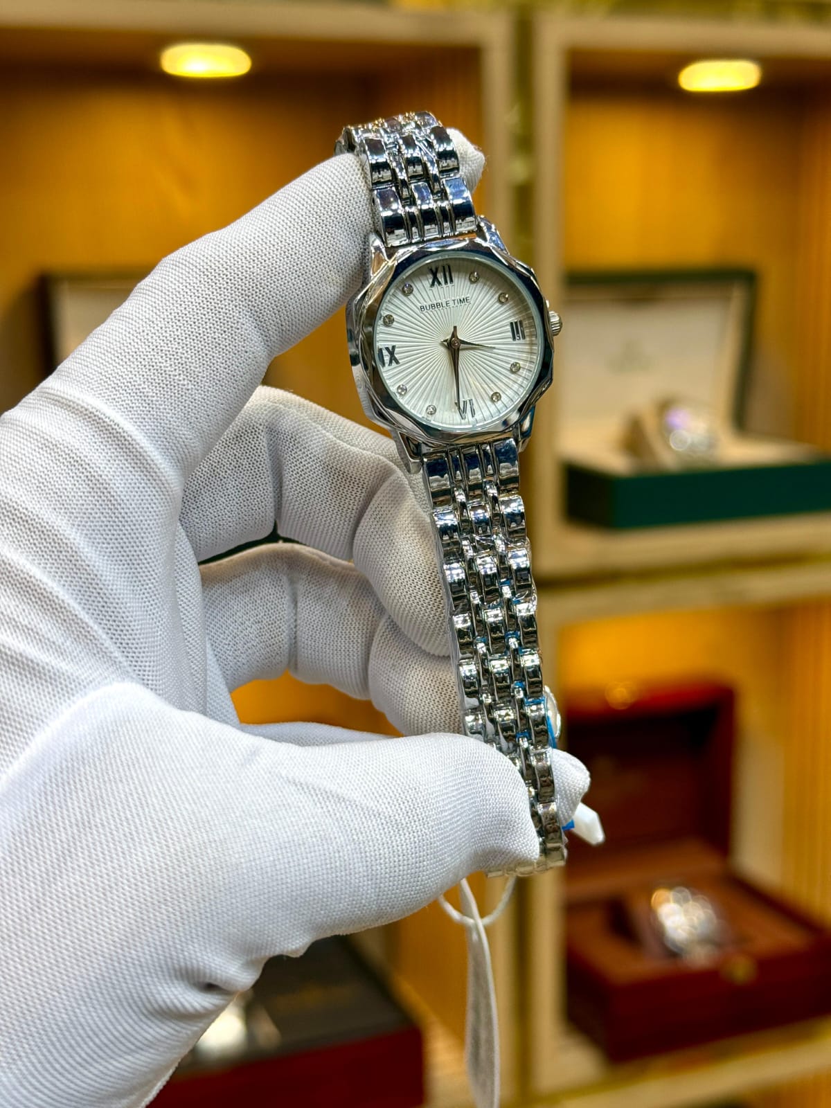 BUBBLE TIME (Original) – Women's Quartz Watch | Metal Bracelet | Butterfly Lock