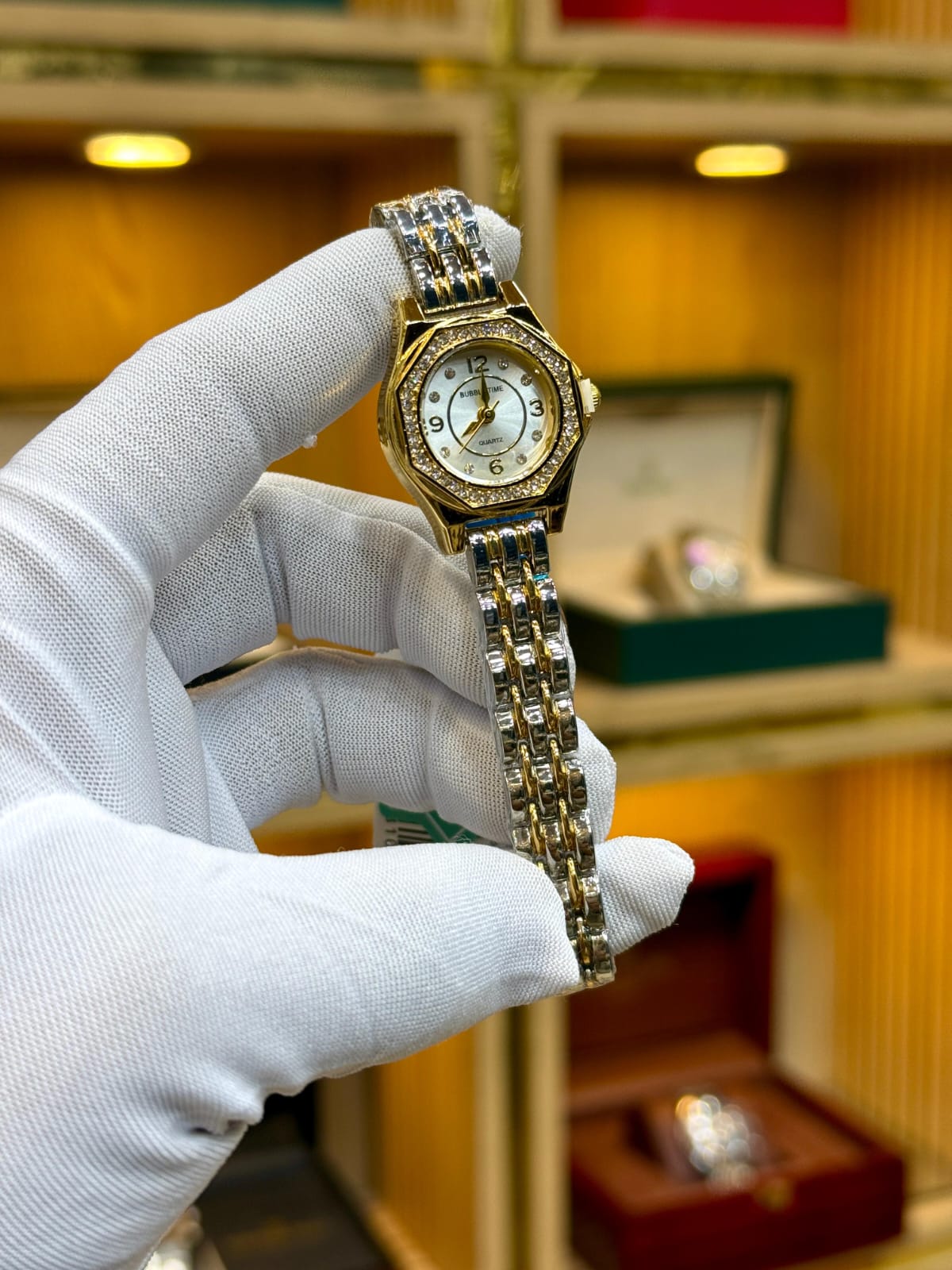 BUBBLE TIME (Original) – Women's Quartz Watch | Metal Bracelet | Butterfly Lock