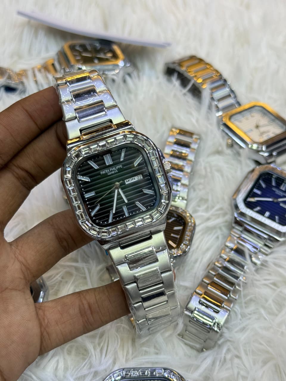 PATEK PHILIPPE – Day & Date | Radium Needles | Stone Nagina Case | Quartz Movement