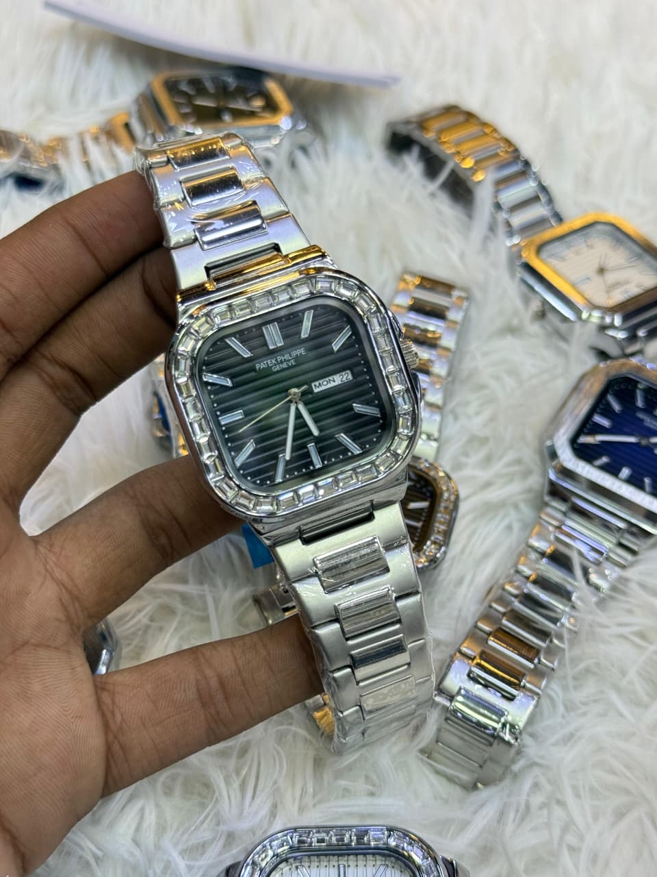 PATEK PHILIPPE – Day & Date | Radium Needles | Stone Nagina Case | Quartz Movement