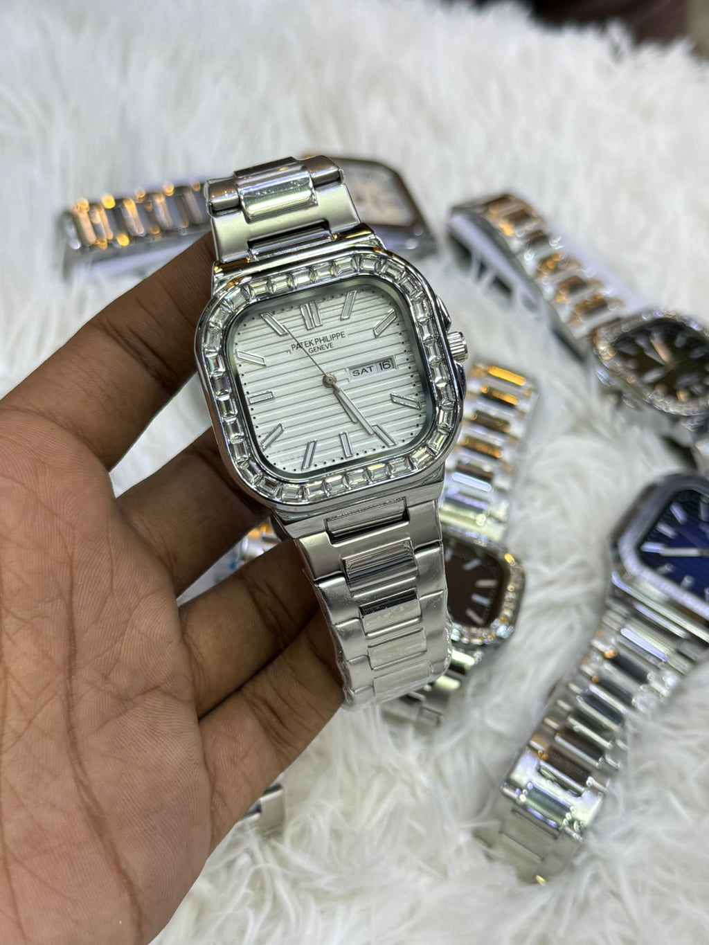 PATEK PHILIPPE – Day & Date | Radium Needles | Stone Nagina Case | Quartz Movement