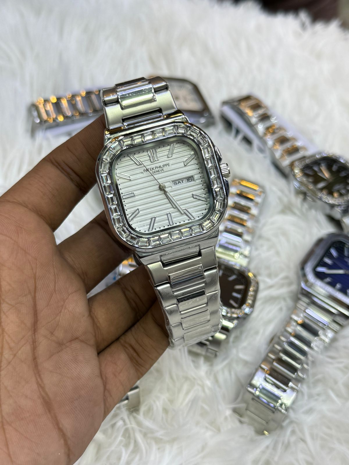 PATEK PHILIPPE – Day & Date | Radium Needles | Stone Nagina Case | Quartz Movement