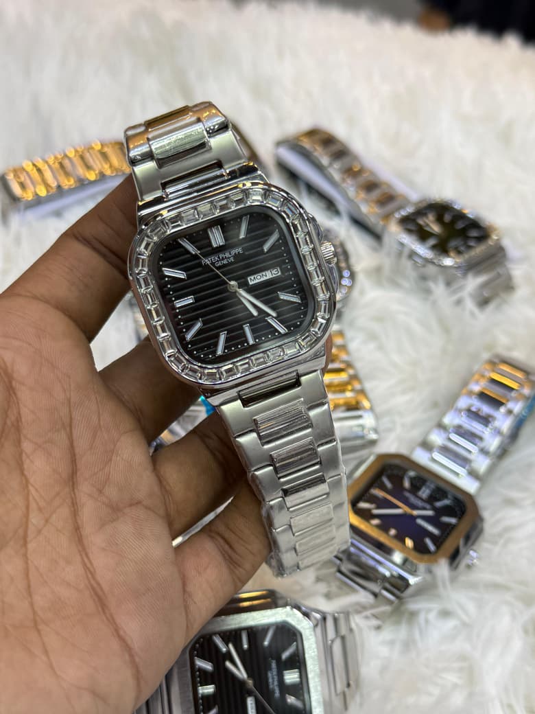 PATEK PHILIPPE – Day & Date | Radium Needles | Stone Nagina Case | Quartz Movement