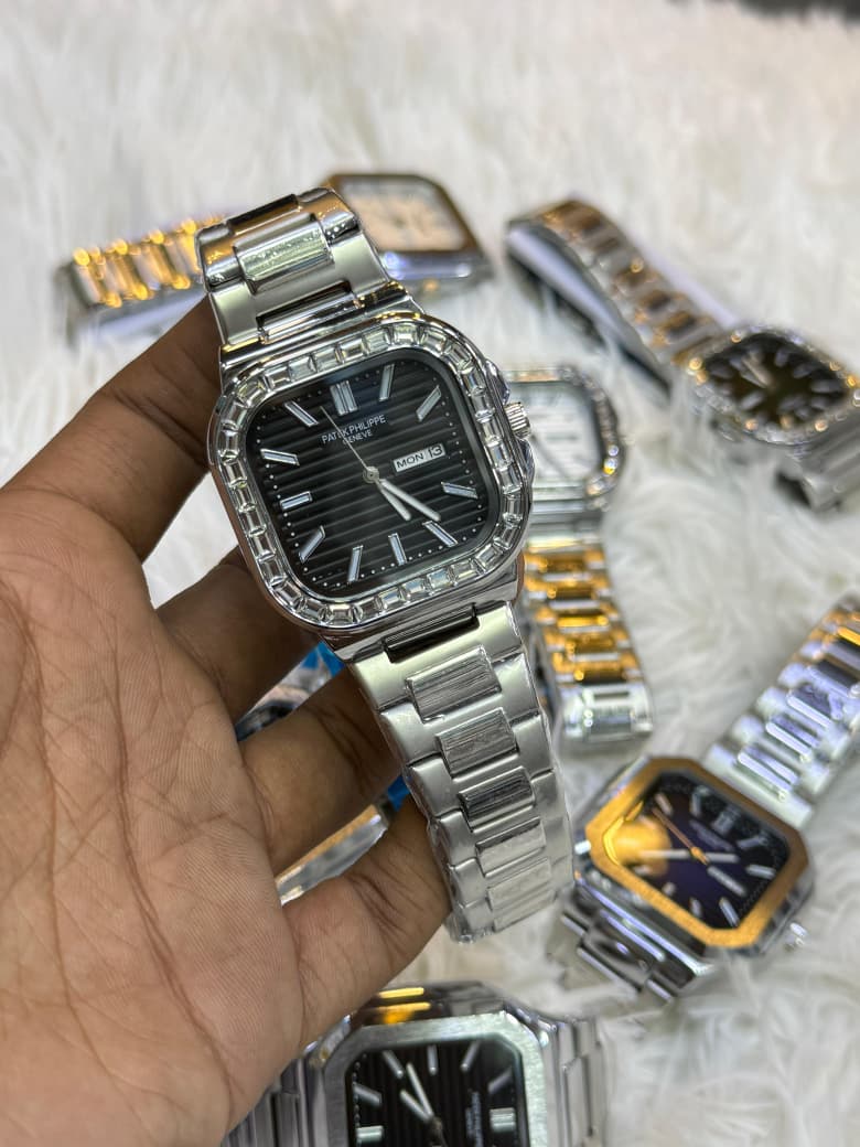 PATEK PHILIPPE – Day & Date | Radium Needles | Stone Nagina Case | Quartz Movement