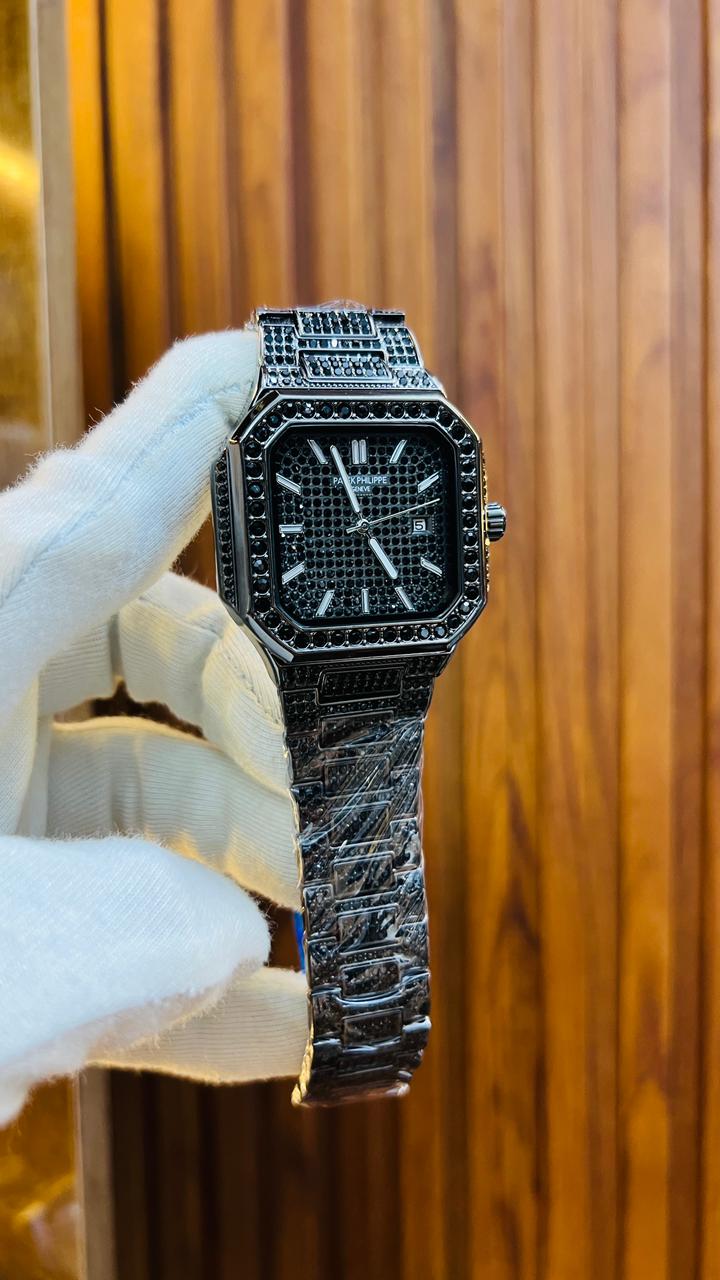 PATEK PHILIPPE Full Stone Nagina – Date | Radium Needles | 4 Colors | Quartz