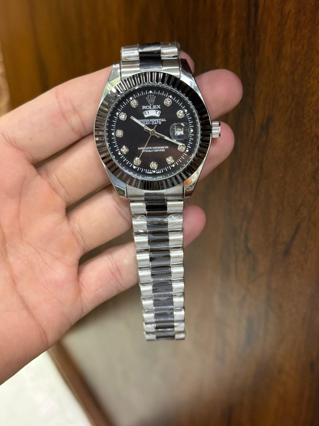 ROLEX – Day & Date | Cut Case | 12 Nagina | Taj Lock | 4 Dial Colors | Quartz